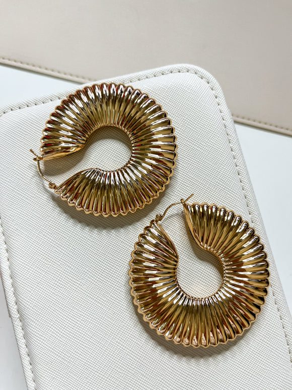 “Rita” Gold Hoops