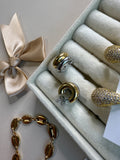 "Melted Mischief" Gold Hoop Huggies