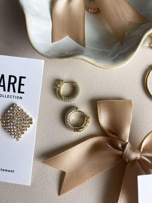 “Keep The Pace” Gold Hoops