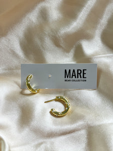 “Thinking It Over” Gold Hoops