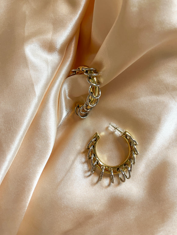 “On Edge” Gold Hoops