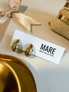 "Bubbly Nugget" Gold Shape Studs