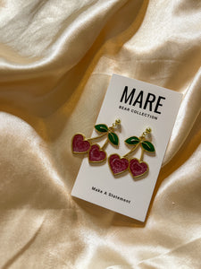 “Cherry Bloom” Drop Earrings