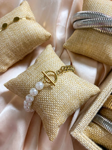 “Pearl On Pearl” Gold Bracelet