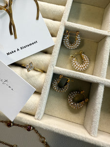 "Sunbeam Sassy" Gold Hoop Huggies