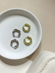 “Karissa”  Textured Hoops