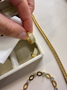 "Spill The Tea" Gold Hoops