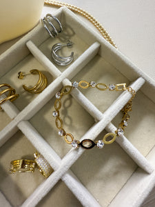 "Champagne Drip" Rhinestone Bracelet