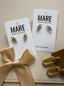 "Let's Tie The Knot" Rhinestone Studs