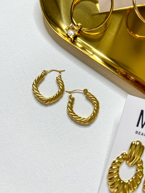 “New Mood” Gold Hoops