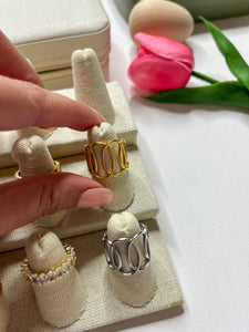 "Treat Me Well" Open Hand Ring