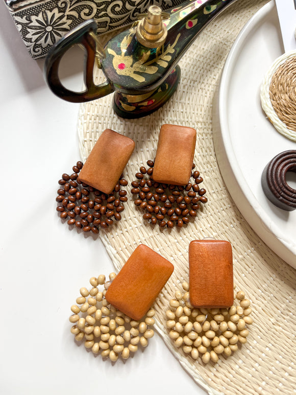 “Tequila Cocktails” Brown Earrings