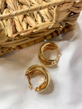 “Double-Up” Gold Hoops